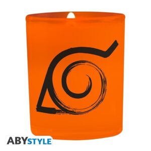 Bougie Naruto Shippuden Konoha en cire de paraffine avec pot en verre coloré