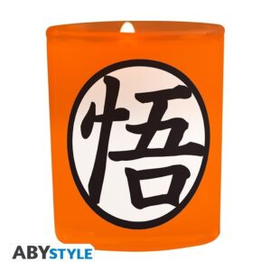Bougie Dragon Ball Symbole Kame en cire de paraffine avec pot en verre coloré