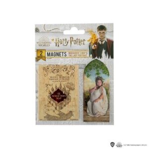 Harry Potter Magnets Carte du Maraudeur et Dame du Portrait – Set de 2